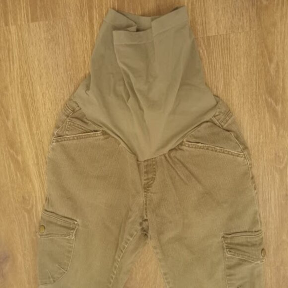 Get Used by Lexi Medium Maternity Cargo Jeans Army Green - Picture 4 of 7